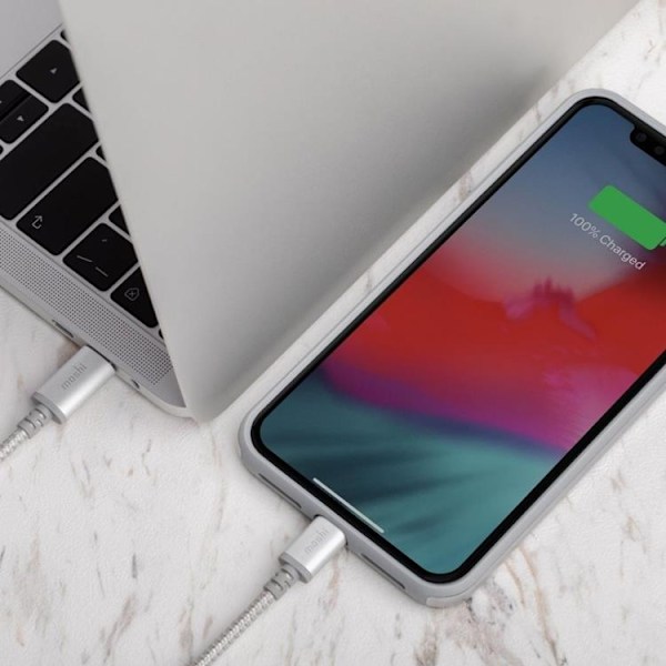 Moshi USB-C Till Lightning Kabel 1.2m - Grå