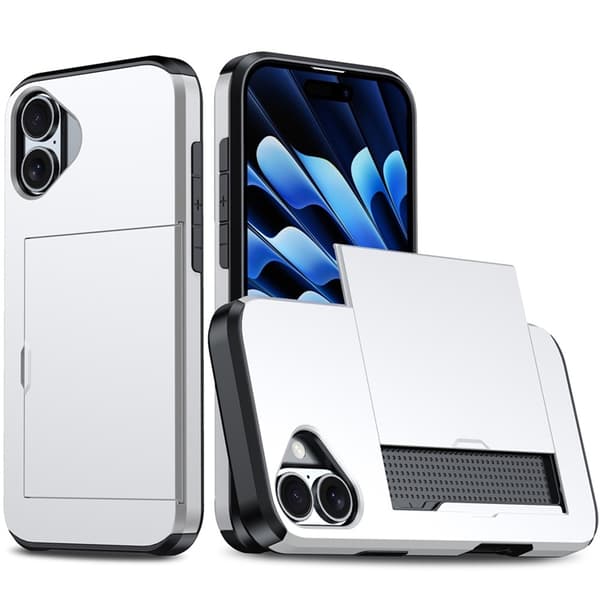 Mobilskal till iPhone 17 korthållare - Silver Silver