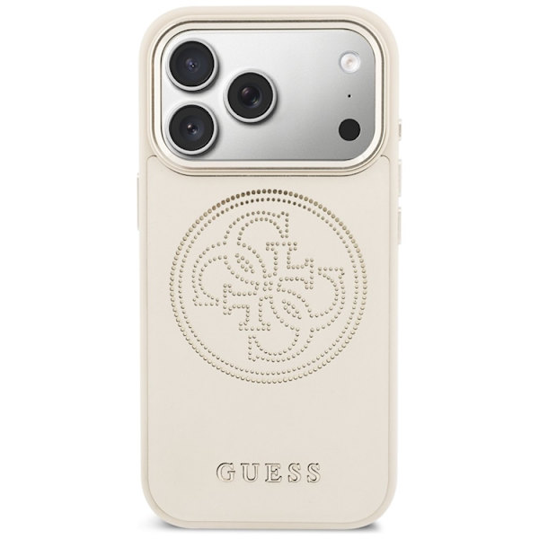 Guess Mobilskal För iPhone 17 Pro MagSafe Perforated 4G - Beige