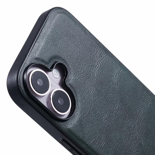 X-LEVEL Bojue-3 Mobilskal till iPhone 16 MagSafe Läder Grön