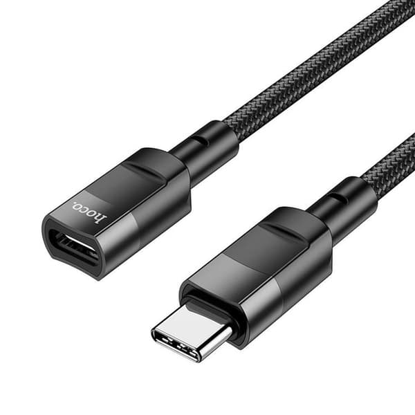 HOCO USB-C - USB-C 3A Kabel 1.2m U107 forlænger - Sort Svart