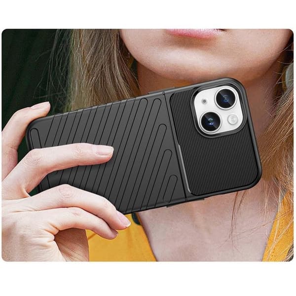 iPhone 15 Plus -puhelimen suojakuori Thunder Armored - Musta Black