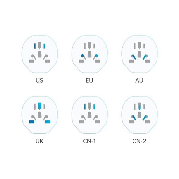 Tech-Protect Universal Reseadapter EU - Vit Vit