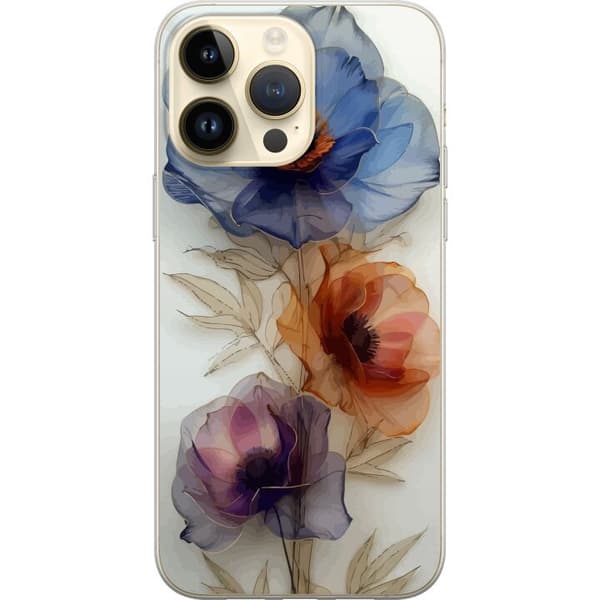 Mobilcover til Apple iPhone 15 Pro Max med Silke Blomster