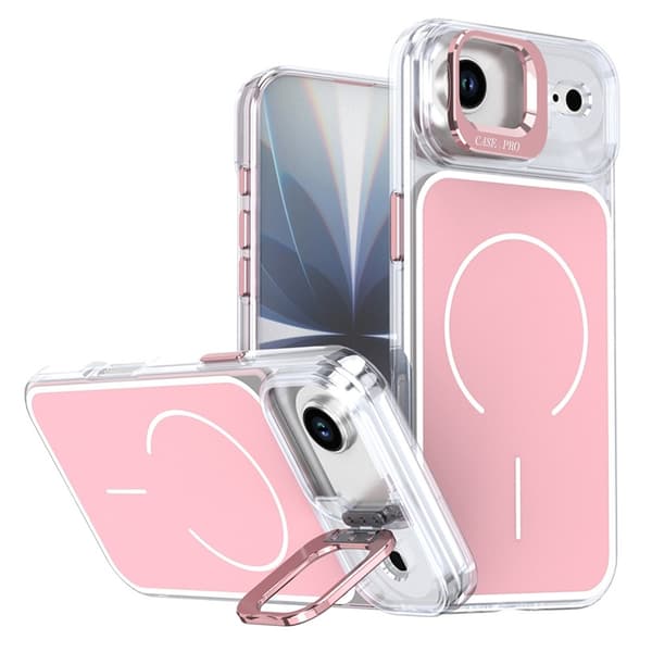 Mobilskal till iPhone Air MagSafe Lens Kickstand TPU + PC - Rosa Rosa