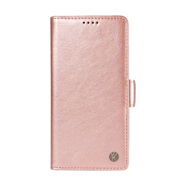 YIKATU iPhone 17 Air Konstläder Plånboksfodral Litchi Texture - Roséguld Roséguld