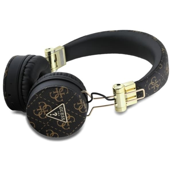 Guess Bluetooth On-Ear ENC Hörlurar 4G Triangle Round Shape Svart