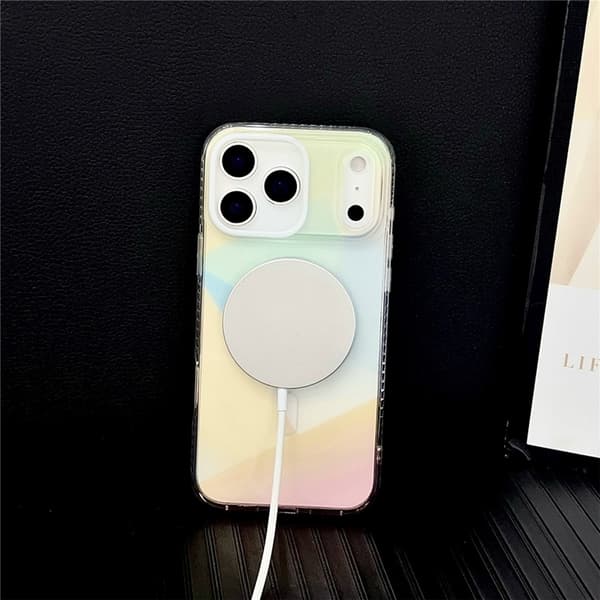 Mobilskal till iPhone 17 Pro Max MagSafe IMD 4-Color Geometric Gradient Rosa