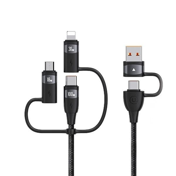 USAMS U85 Kabel 6-i-1 USB-C/USB/MicroUSB/Lightning 100W 1.2m