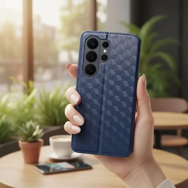 Plånboksfodral För Galaxy S26 Plus Cubic - Blå Blå