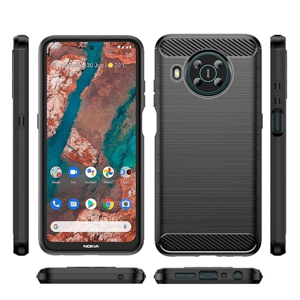 Carbon Nokia X100 Skal Flexible - Svart Svart