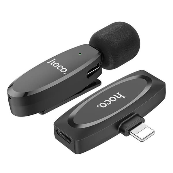 HOCO Trådløs Lavalier Mikrofon Lightning L15 - Sort Svart