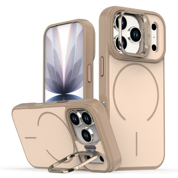 Mobilskal till iPhone 17 Pro MagSafe Skin-Touch Kickstand - Guld Guld