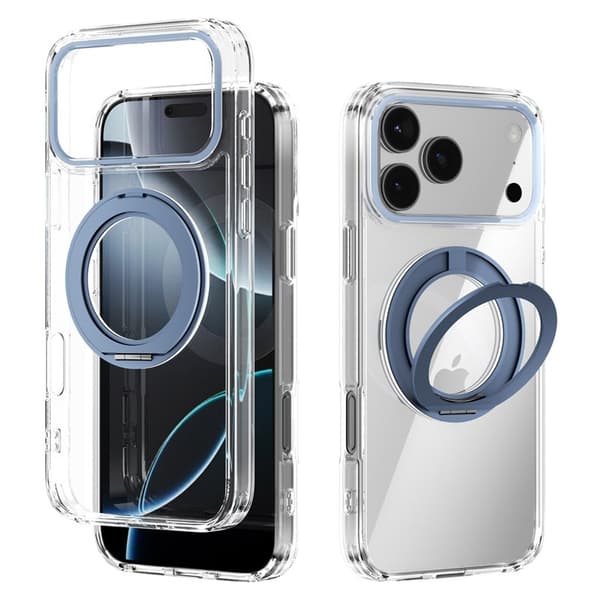 ABEEL Q-LUCK Mobilskal till iPhone 17 Pro Max Magnetisk Kickstand Blå