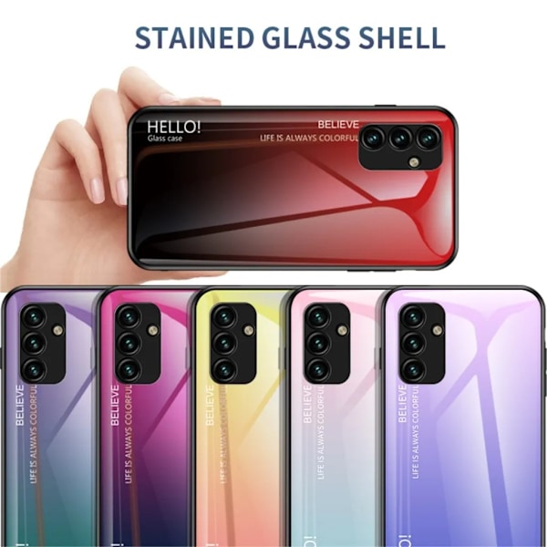 Galaxy A14 Mobilskal Flexibelt - Gradient Röd Svart Svart