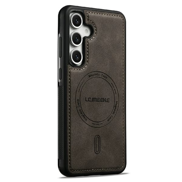 LC.IMEEKE Mobilskal för Samsung Galaxy S26 Plus Magnetiskt PU + TPU - Kaffe