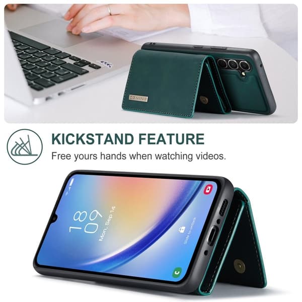 DG.MING Samsung Galaxy A34 5G Konstläder Plånboksfodral Grön