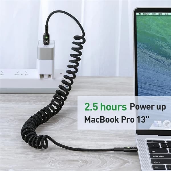 MCDODO USB-C - USB-C Kabel 0.43m PD Fast - Svart Svart