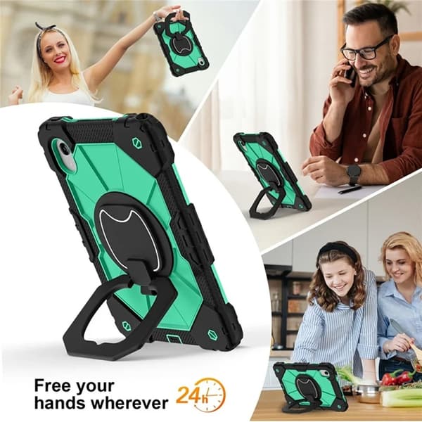 Lenovo M11/Idea Tab Mobilskal Silikon Kickstand Grön