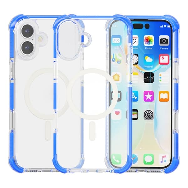 Mobilskal till iPhone 17 MagSafe Förstärkta Hörn Acrylic - Blå Blå