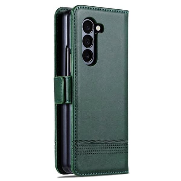 AZNS Samsung Galaxy Z Fold6 Plånboksfodral Konstläder - Grön