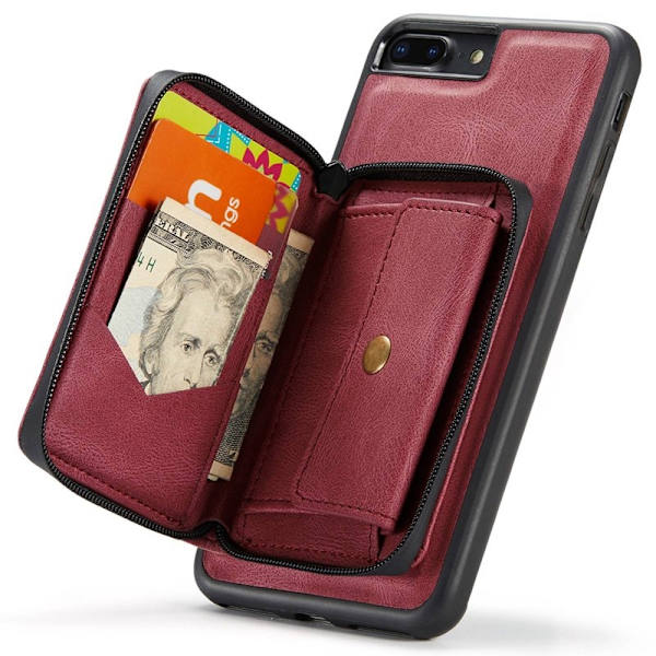 JEEHOOD Mobilskal till iPhone 7 Plus/8 Plus 2-i-1 Röd