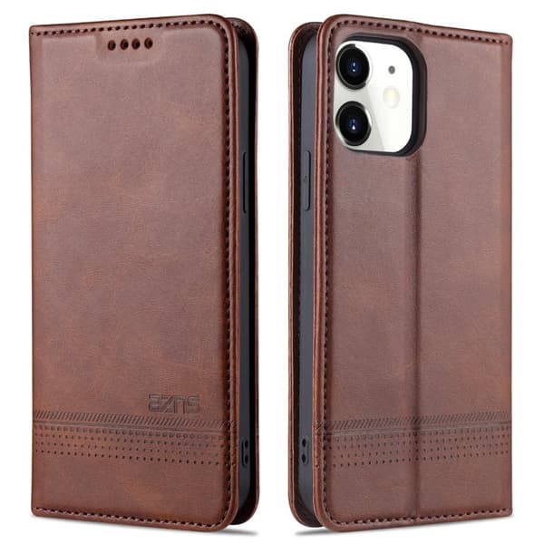 AZNS Mobilskal till iPhone 13 Pro Folio KonstLäder - Brun