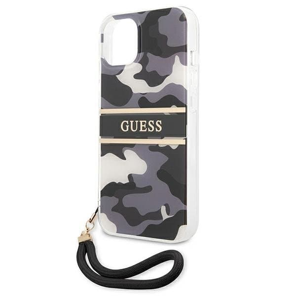 Guess Camo Strap Collection Skal iPhone 13 mini - Musta Black