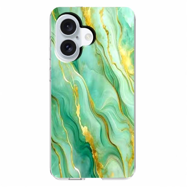 Mobilskal till iPhone 17 Marble Pattern Printing Soft - Grön Grön