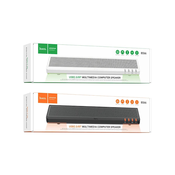 Hoco Högtalare Bluetooth 2 x 3W 2in1 BS66 - Vit Vit