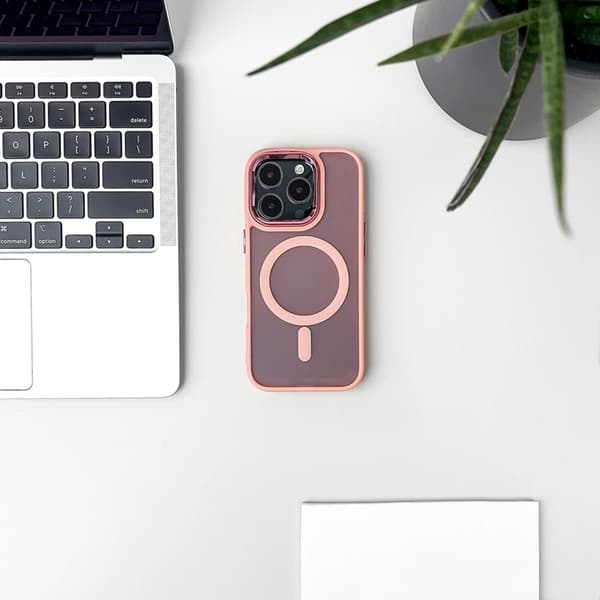 Telefontaske til iPhone 16 Pro Max Magsafe Magnetic Collection - Lyserød Rosa