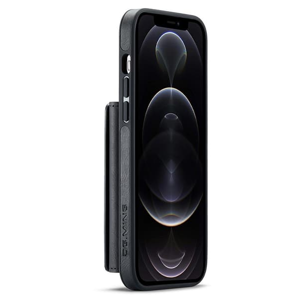 DG.MING M5 Series Mobilskal till iPhone 12 Pro Max Wallet - Svart