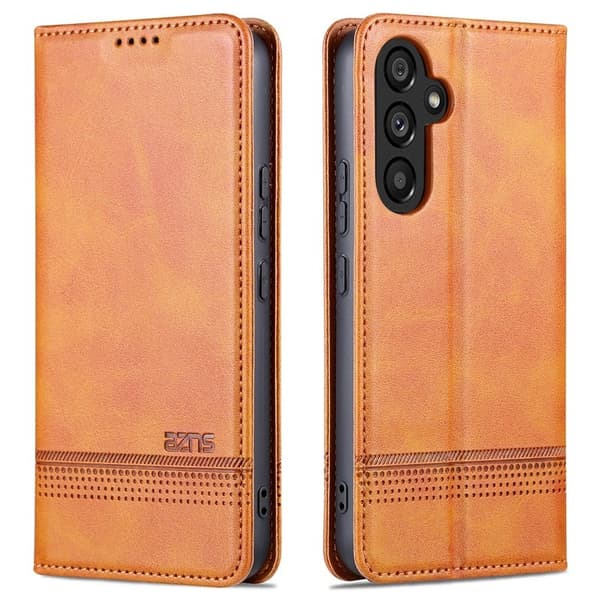 AZNS Samsung Galaxy A35 5G Plånboksfodral Konstläder - Brun