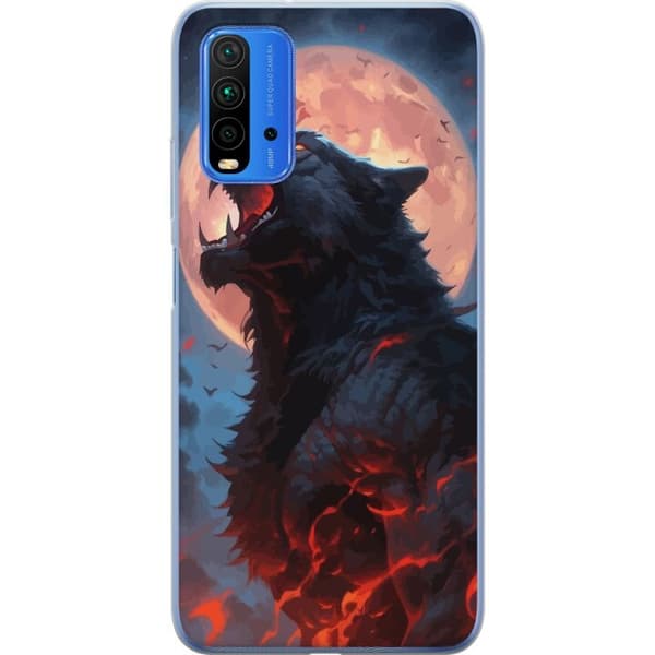 Mobilskal till Xiaomi Redmi Note 9 4G med Ylande varg