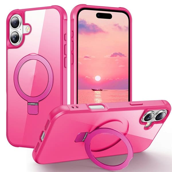 Mobilskal till iPhone 17 MagSafe TPU+PC Kickstand - Rosé - Rosa Rosa