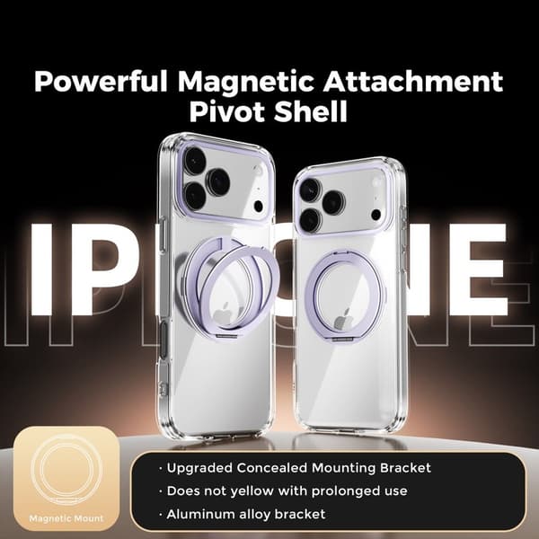 ABEEL Q-LUCK Mobilskal till iPhone 17 Pro Max Shockproof Lila