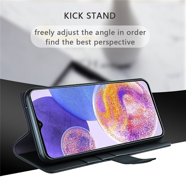 Galaxy A23 4G/5G Plånboksfodral Äkta Läder Flip - Brun
