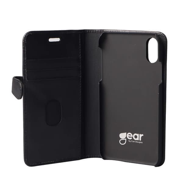 GEAR Buffalo ægte læder pungetui iPhone XR - Sort Black