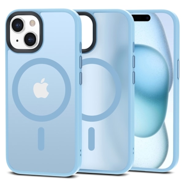 Tech-Protect iPhone 15 -puhelinkotelo Magsafe Magmat - Matte Sky Blå Blå