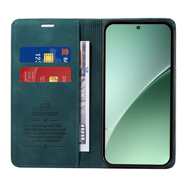 BETOPNICE 003 för Xiaomi 15 Pro Plånboksfodral Konstläder - Grön