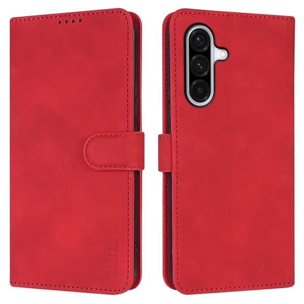 AZNS Samsung Galaxy A36 5G Plånboksfodral Konstläder - Röd