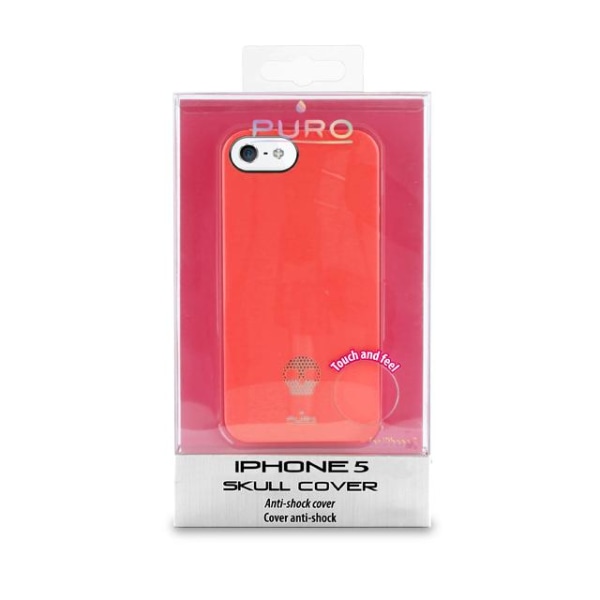 Puro Skull Case Apple iPhone 5 / 5S / SE -puhelimelle - (punainen) Red