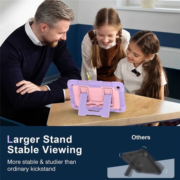 Mobilskal till Galaxy Tab A9 Plus Kickstand Med Rem Anti Drop Lila