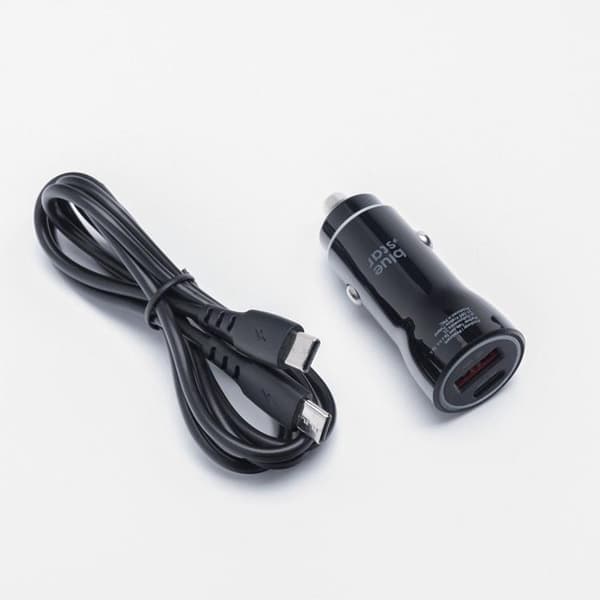 Blue Star Biloplader 25W USB-C+Kabel USB-C Til USB-C 60W - Sort Black