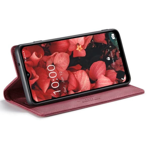 AUTSPACE A01 Plånboksfodral för Samsung Galaxy A13 5G - Konstläder - Röd