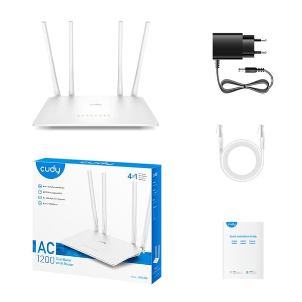 CUDY trådløs router WR1200 AC1200
