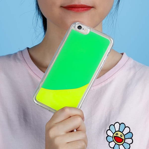 Liquid Neon Sand cover til iPhone 6/6s Plus - Grøn Green