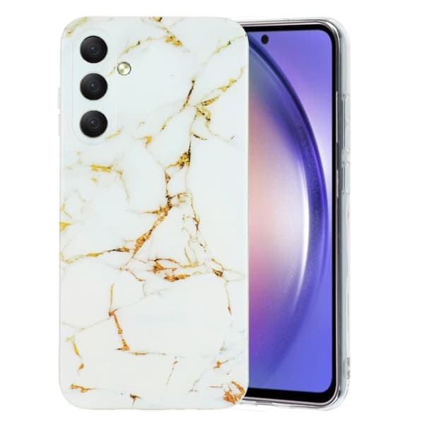 Mobilskal för Samsung Galaxy S26 Plus Marmor mönster TPU - Vit