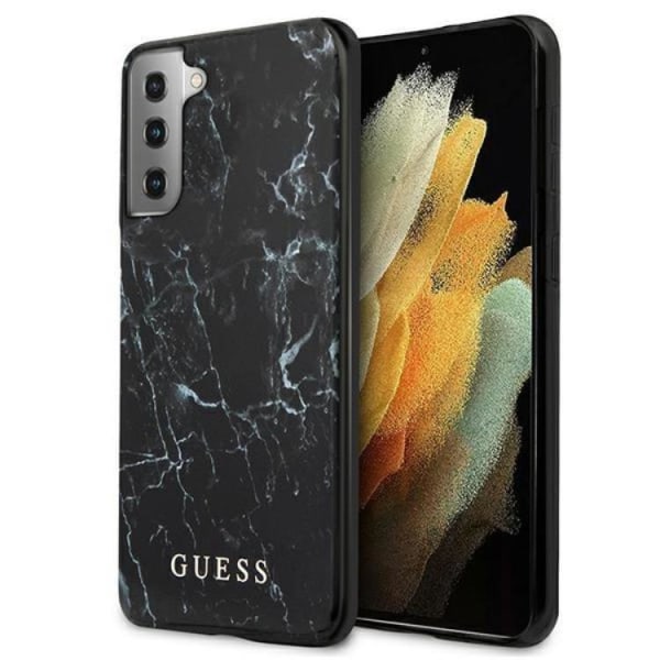Guess Galaxy S21 Plus Cover Marmor - Sort