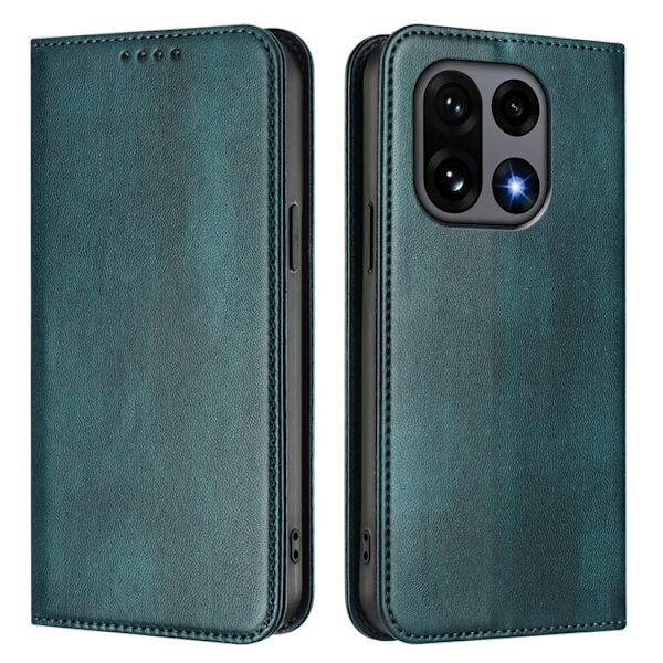 OnePlus 15 Plånboksfodral Retro RFID-Skydd Konstläder Grön